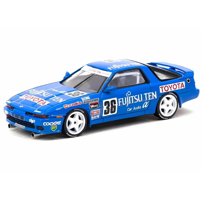 Product image: Tarmac 1/64 1990 toyota supra turbo ma70 #36 m. Sekiya/h. Ogawa jtc, blue, , medium-null