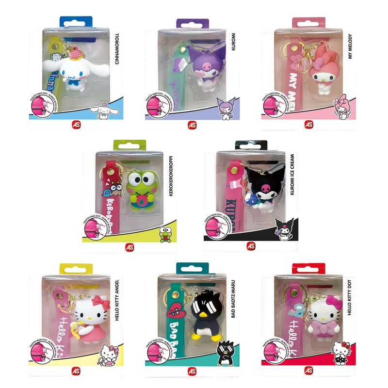 As hello kitty & friends keychain for ages 3+ (1pc random selection), , medium-null