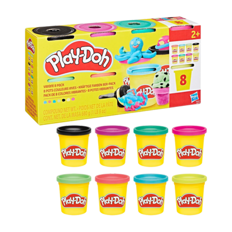 Play-doh vibrant 8 pack 680g 2y+, , medium-null