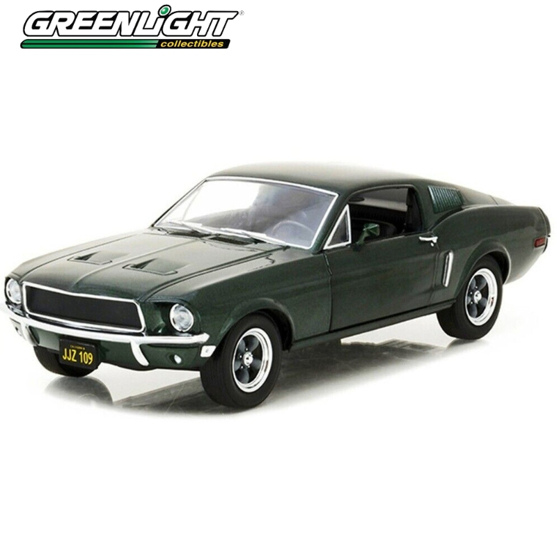Greenlight 1/18 1968 ford mustang gt fastback, highland green, , medium-null