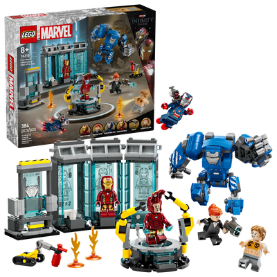 Lego 76315 super heroes marvel - iron man's laboratory: hall of armor, , medium