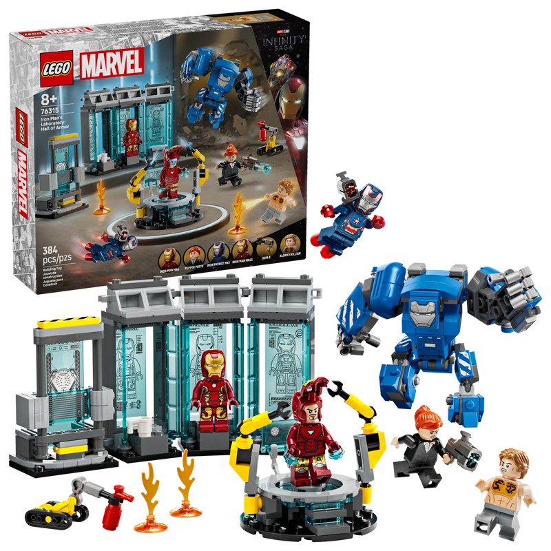 Lego 76315 super heroes marvel - iron man's laboratory: hall of armor, , medium-null