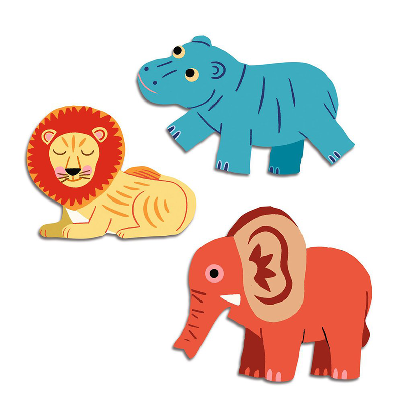 Safari animals - 62 baby stickers, , medium image number null