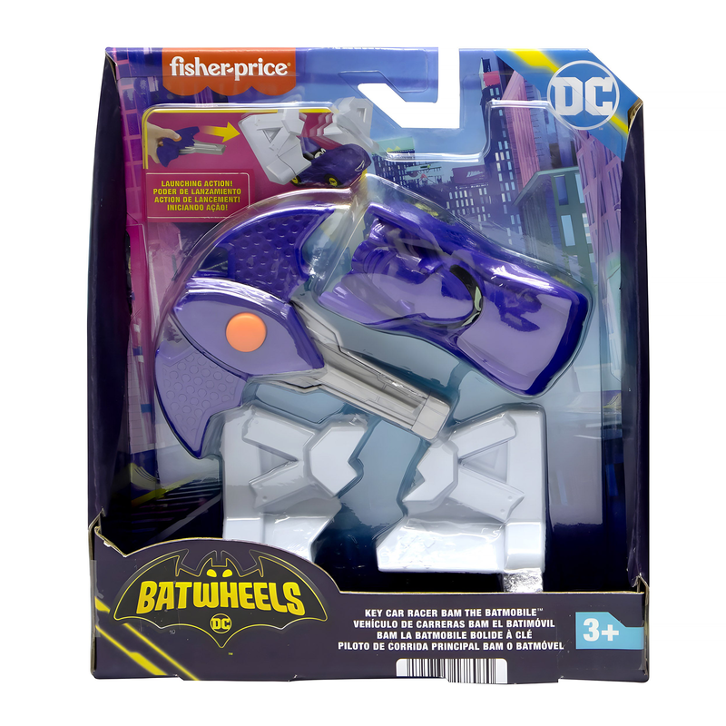 Fisher-price dc batwheels key car racer bam the batmobile-null
