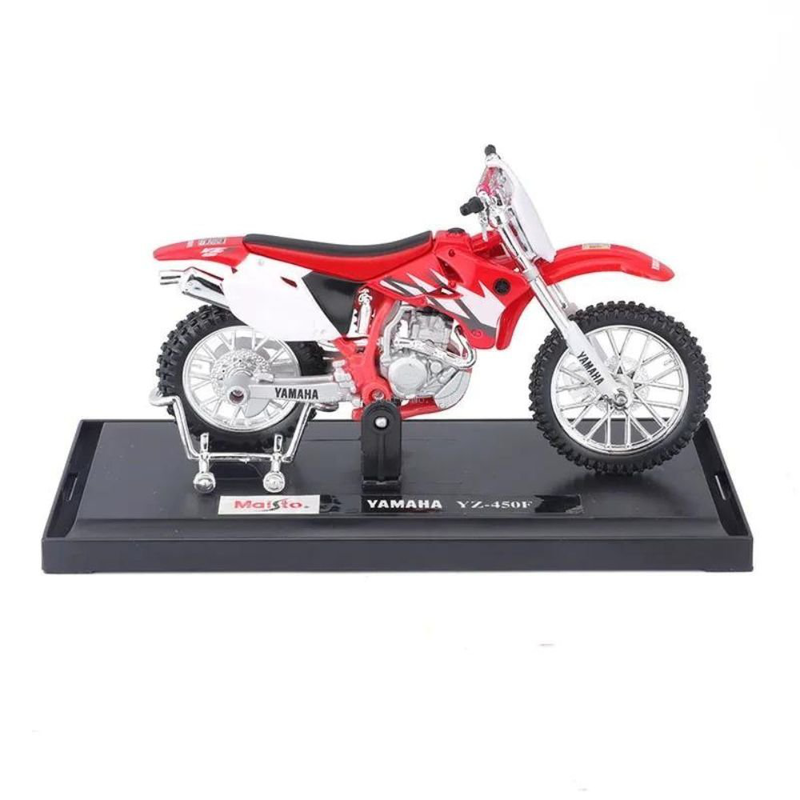 Maisto σετ 3 μοτοσικλετών κλίμακας 1:18 με βάση στήριξης (3+), , medium-null