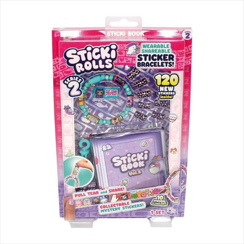 As sticki rolls bracelet with stickers  collection album, , medium-null