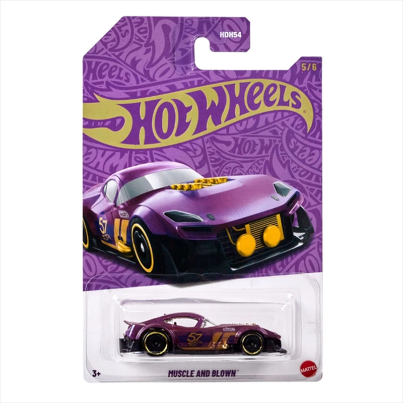 Hotwheels 1/64 pearl and chrome 2024 - purple muscle  blown, , medium-null