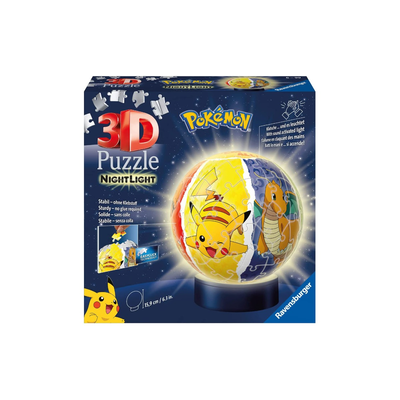 Night light puzzle ball pokémon 3d puzzle 72pcs, , medium