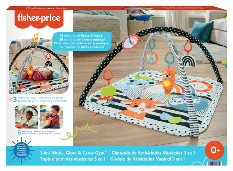 Product image: Fisher price 3 in 1 music glow & grown gym hbp41 0+, , medium-null