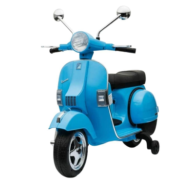 Vespa® ηλεκτροκίνητη παιδική μηχανή 12v, 4.5ah ride-on με αυθεντικό ιταλικό στυλ σε μπλε χρώμα, 3+ ετών, , medium