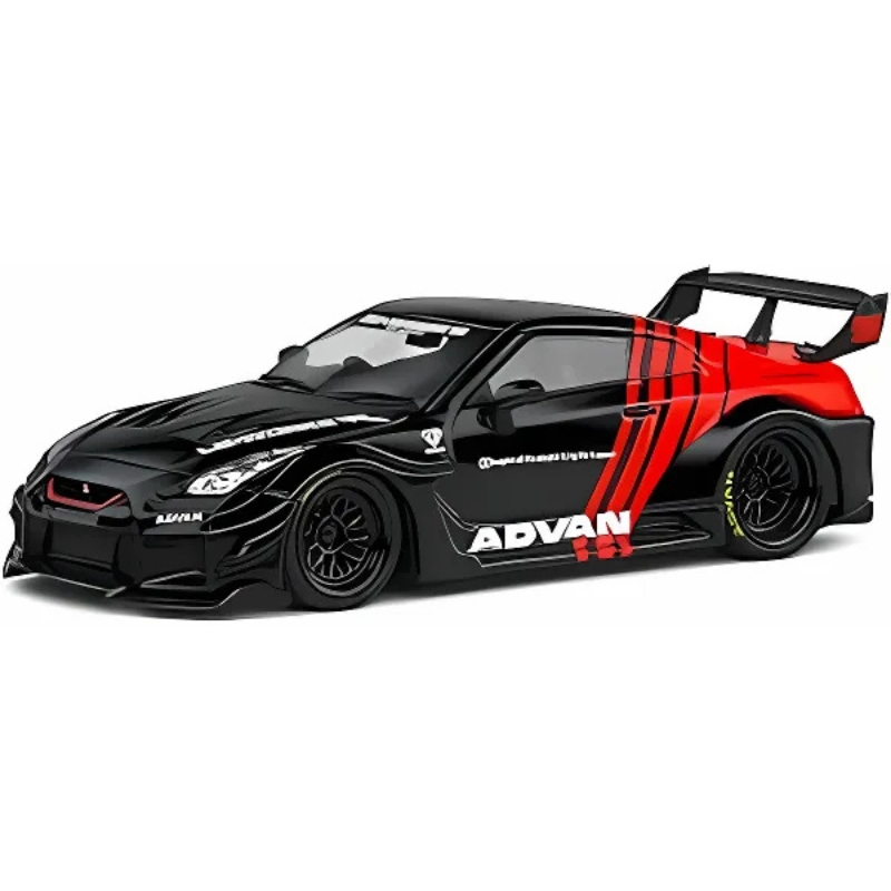 Solido 1/43 2020 nissan gt-r r35 liberty walk, red/black, , medium-null