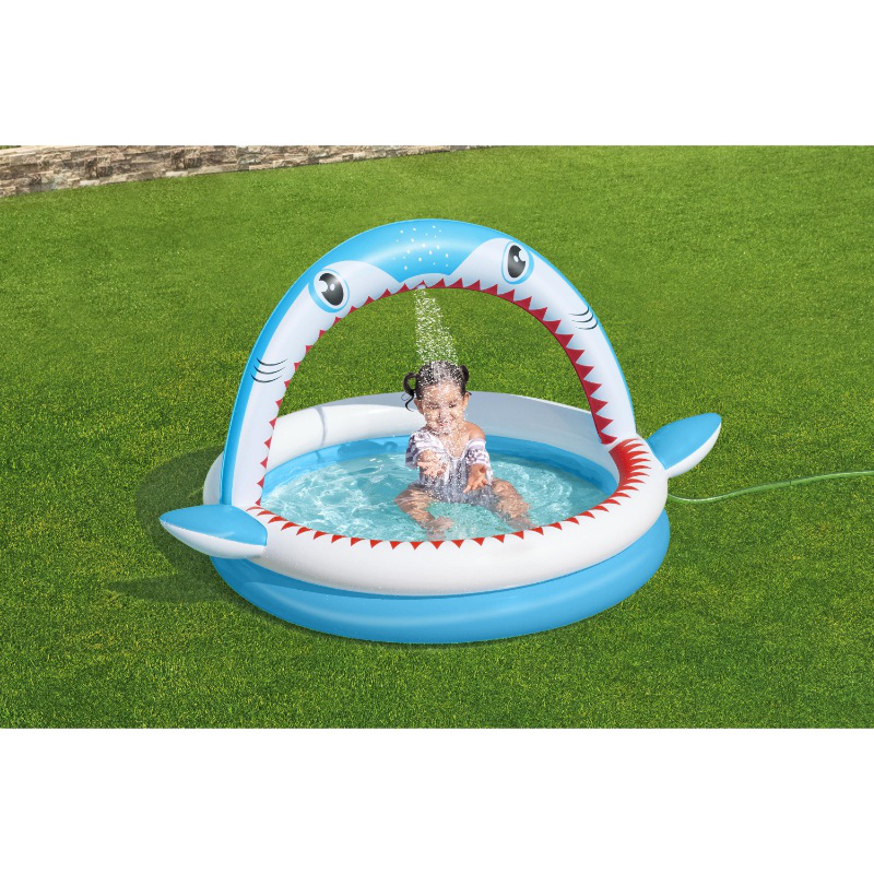 Bestway sharktastic πισινα παιχνιδιου με spinkler 163x127x92cm, , medium image number null