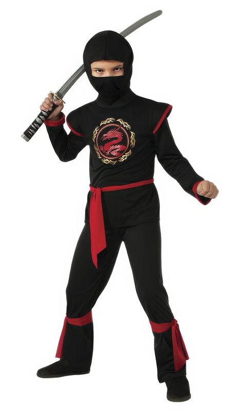Black dragon ninja costume image number null