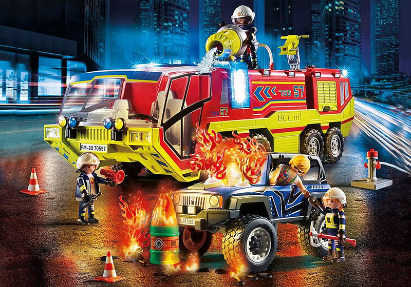 Playmobil 70557 city action fire engine with truck, , medium image number null