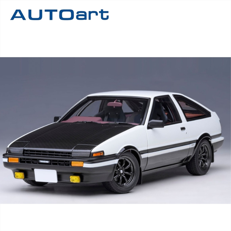 Product image: Autoart 1/18 toyota sprinter trueno ae86 “project d”, white/black, , medium-null