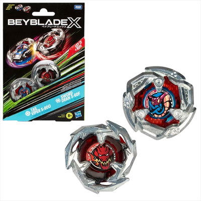 Hasbro beyblade x:  dual pack -  tail viper sword dran g0197