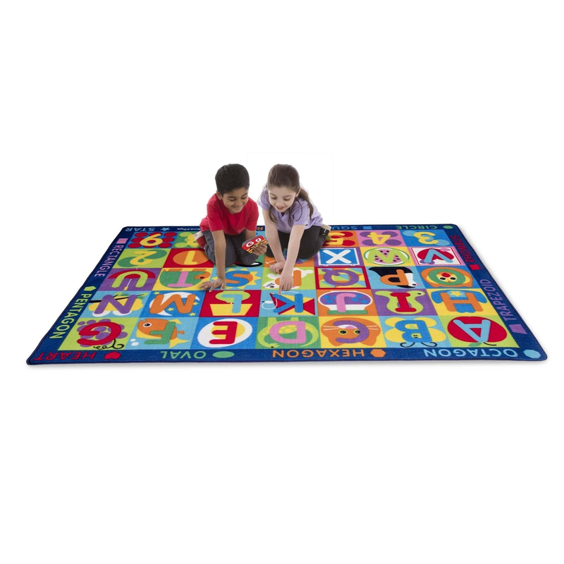 Melissa & doug jumbo abc-123 rug - neutral, , medium image number null