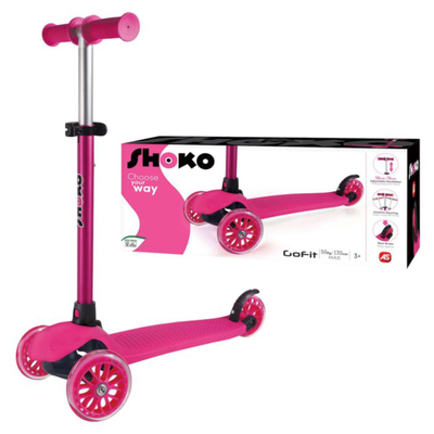 As shoko scooter go fit  3wheel pink 3y+, , medium
