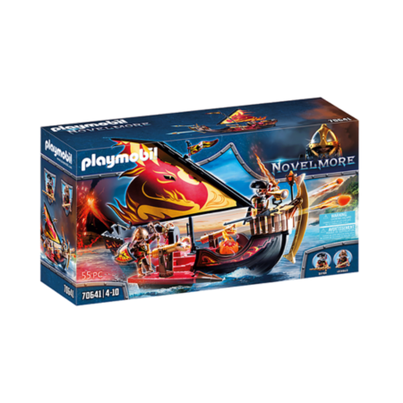 Playmobil novelmore - burnham raiders fire ship 4y+ (70641), , medium-null
