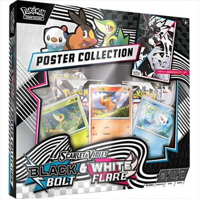 Pkm pokemon - sv10.5 black bolt and white flare - unova poster collection - 4 packs - 3 promo cards,  Pkm pokemon - sv10.5 black bolt and white flare - unova poster collection - 4 packs - 3 promo cards, , medium