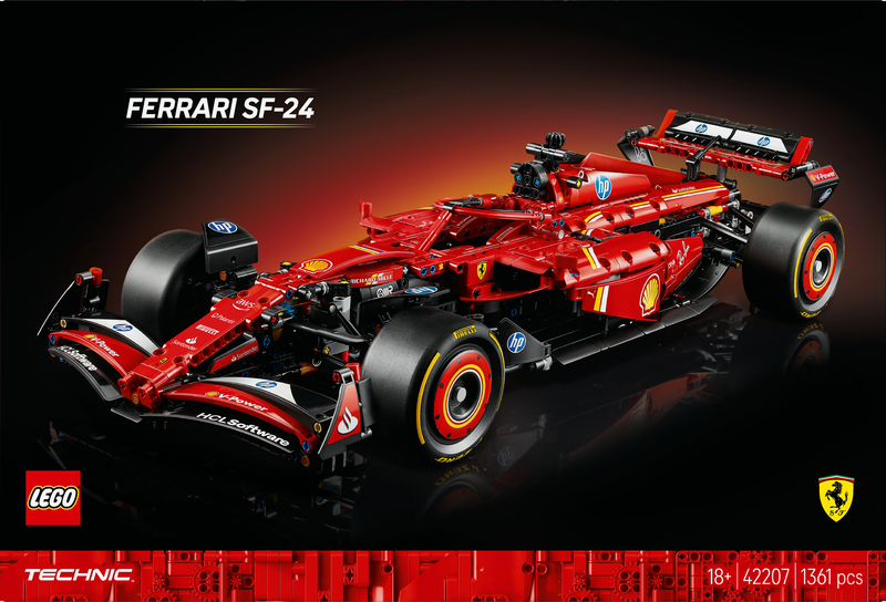 Lego technic ferrari sf-24 f1 car 42207 for ages 18+ 1361pcs, , medium-null