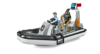 Bruder bworld police boat with rotating beacon light