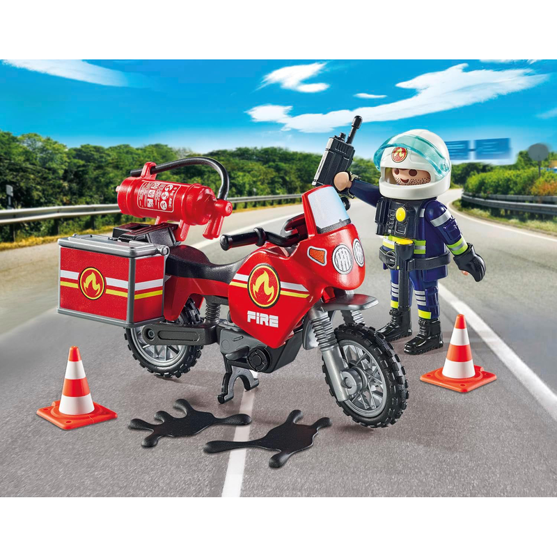Playmobil fire motorcycle, , medium-null