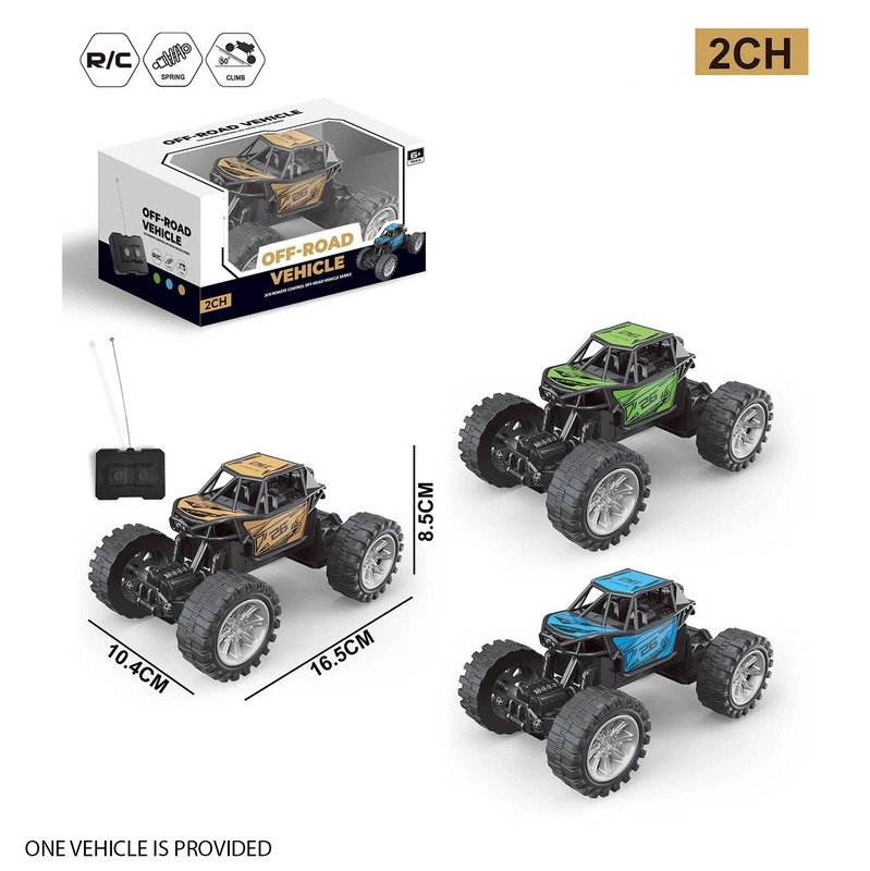Mini 2-channel rc remote controlled climbing car - assortment, , medium-null