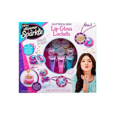 Cra-z-art shimmer 'n sparkle glitter & gem lip gloss locket, , medium