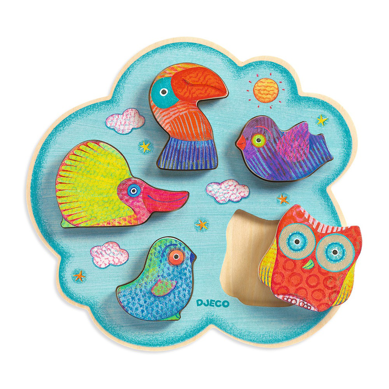 Djeco wooden puzzle 5 pcs toucanco, , medium-null