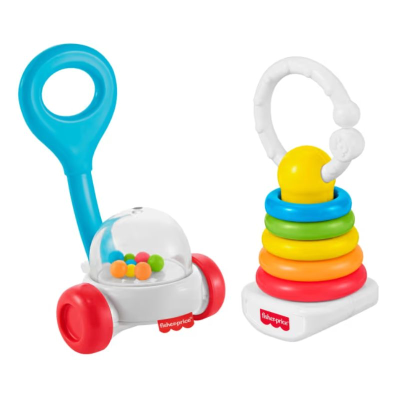 Fisher-price newborn classic 2-pack - baby rattle  sensory activity toys jkp54, , medium-null