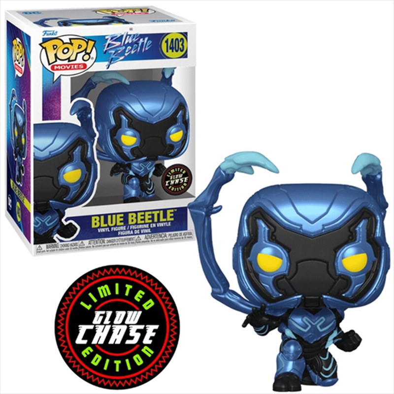 Product image: Funko pop! Movies: blue beetle - blue beetle chase #1403 vinyl figure, , medium-null