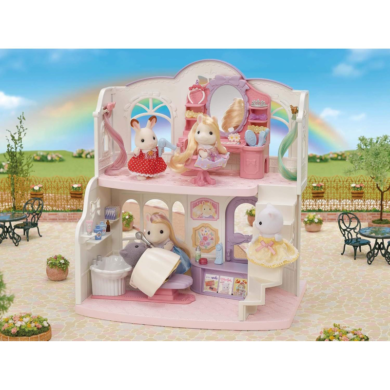 Sylvanian families pony's stylish hair salon, , medium-null