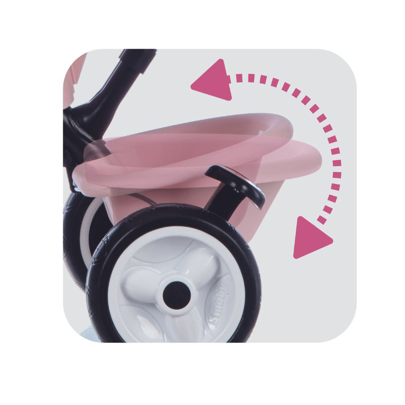 Smoby baby driver plus tricycle pink 741501, , medium-null