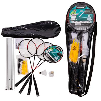 SpoRTX badminton set with net, , medium