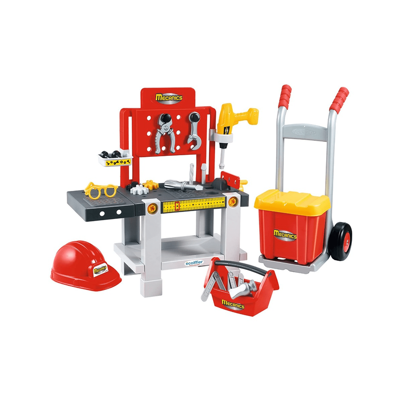 Product image: Set of workbench, toolbox, hand cart for children, , medium-null