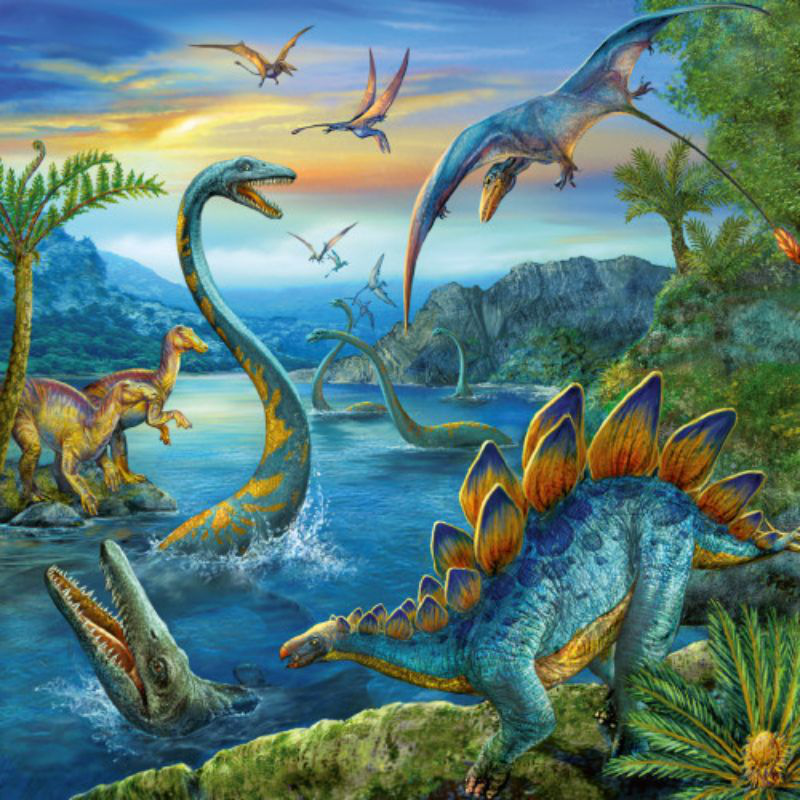 Ravensburger 3x49 pieces puzzle dinosaur facination 09317, , medium-null