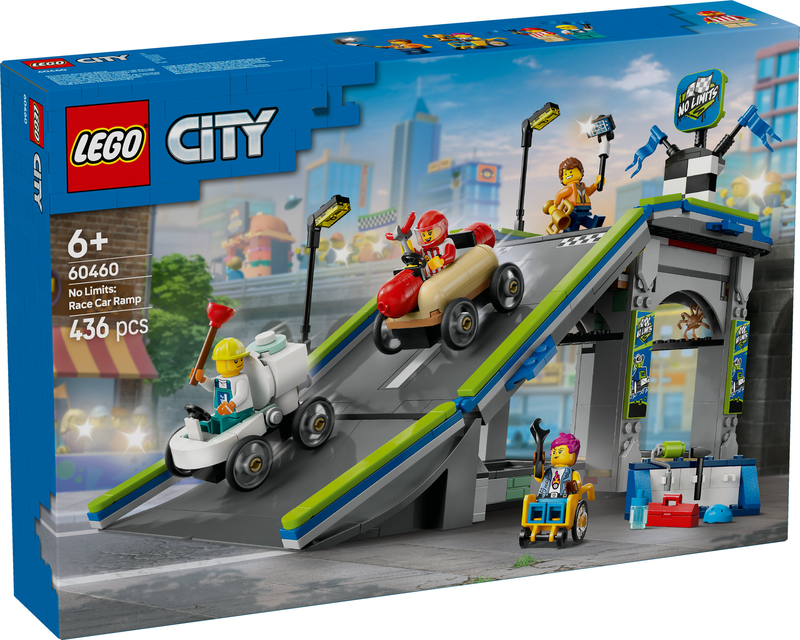 Lego city no limits: race car ramp track 60460 for ages 6+ 436pcs, , medium-null
