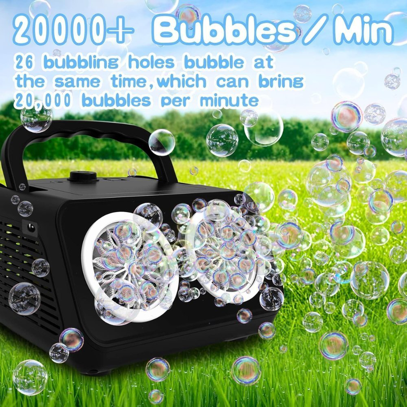Product image: Φορητή αυτόματη μηχανή φυσαλίδων 20.000+ φυσαλίδες/λεπτό για πάρτι & εκδηλώσεις, , medium-null