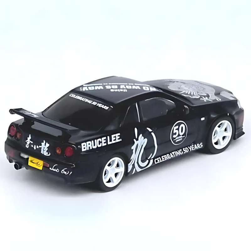 Inno models 1/64 nissan skyline gts-r r34 *bruce lee 50th anniversary*, black, , medium-null