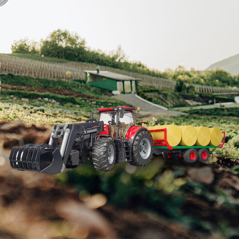 Bruder 03198 case ih optum 300cvx & bale transport trailer, , medium-null