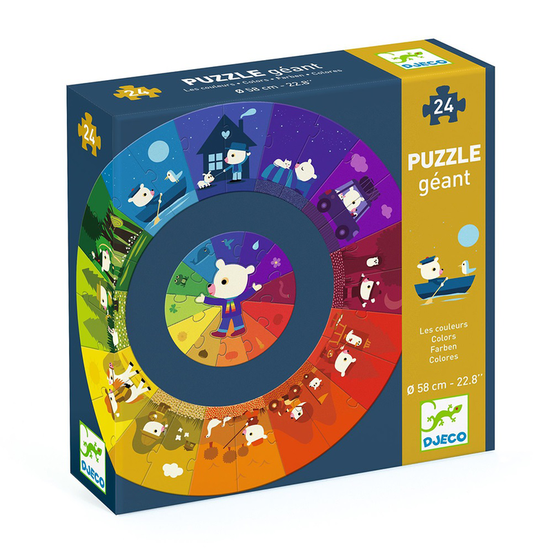 Djeco giant puzzles colors 24pcs, , medium-null