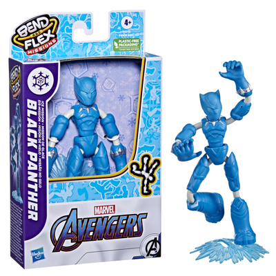 Hasbro marvel avengers bend and flex black panther 2 in 1, , medium