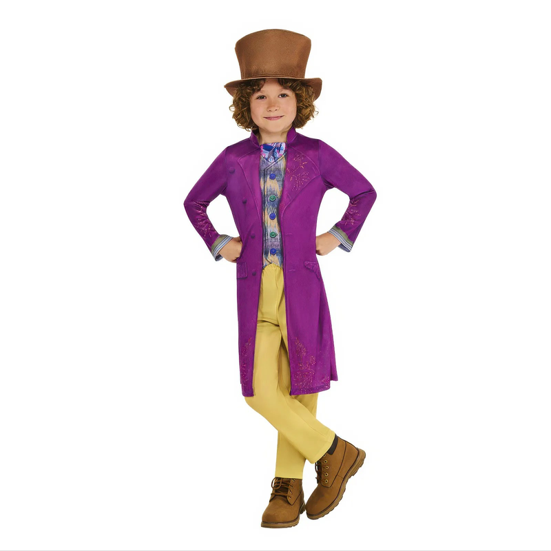 Willy wonka deluxe kids fancy dress costume - size m, , medium-null