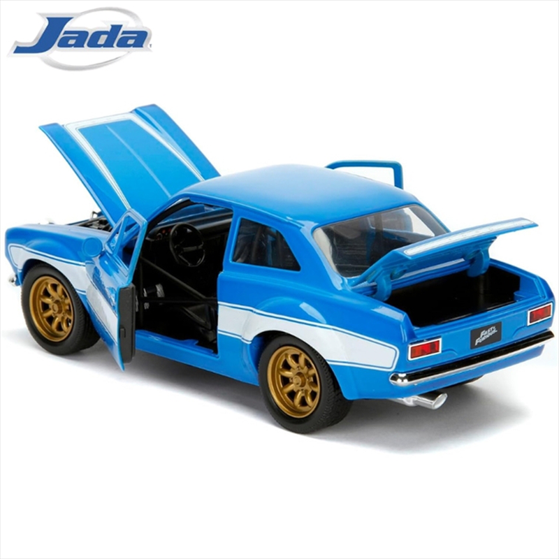 Jada 1/24 brians ford escort rs2000 mk1 *fast  furious*, blue/white #99572, , medium-null