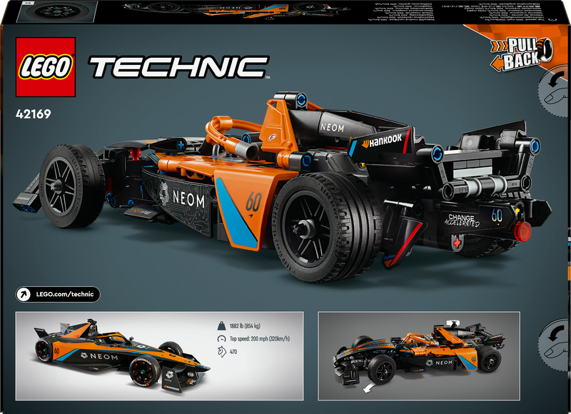 Lego technic neom mclaren formula e race car 42169 for ages 9+ 452pcs, , medium-null