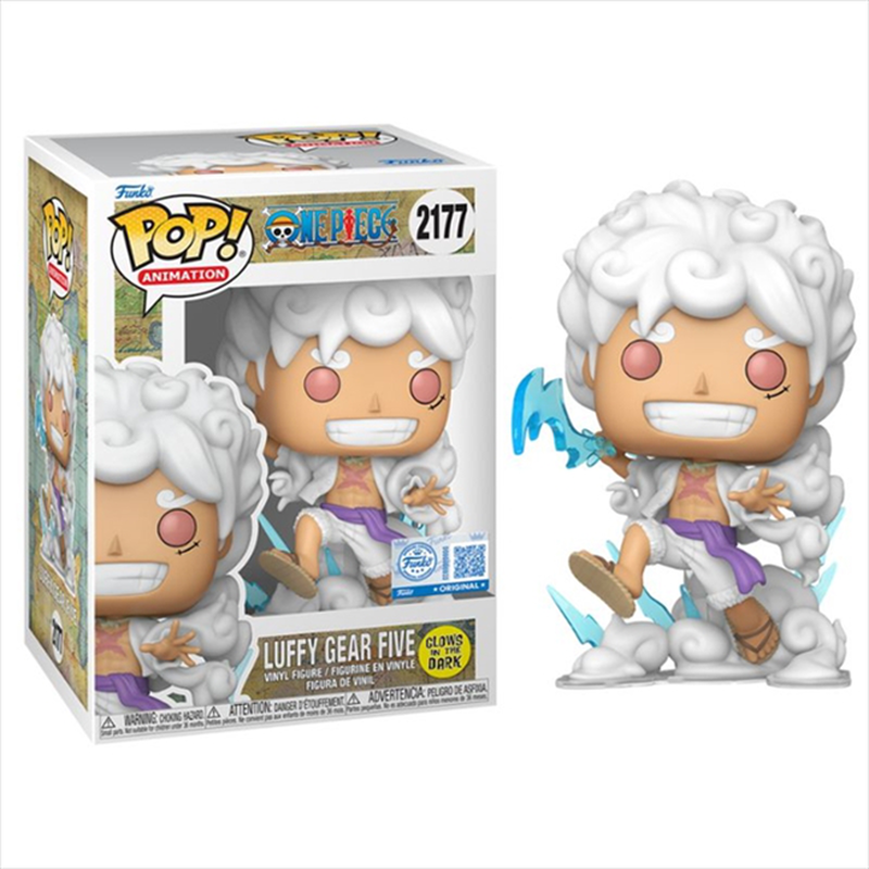 Funko pop! Animation: one piece - gear 5 luffy gitd se  #2177 vinyl, , medium-null