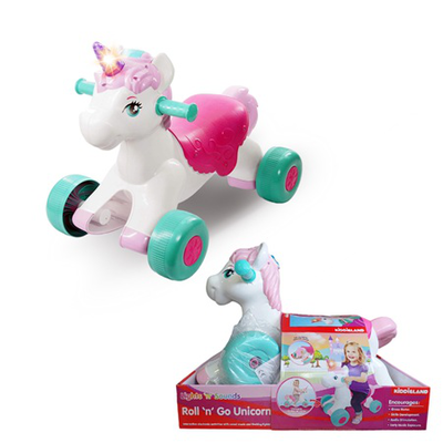 Kiddieland lights n’sounds unicorn ride-on 12-36m+, , medium