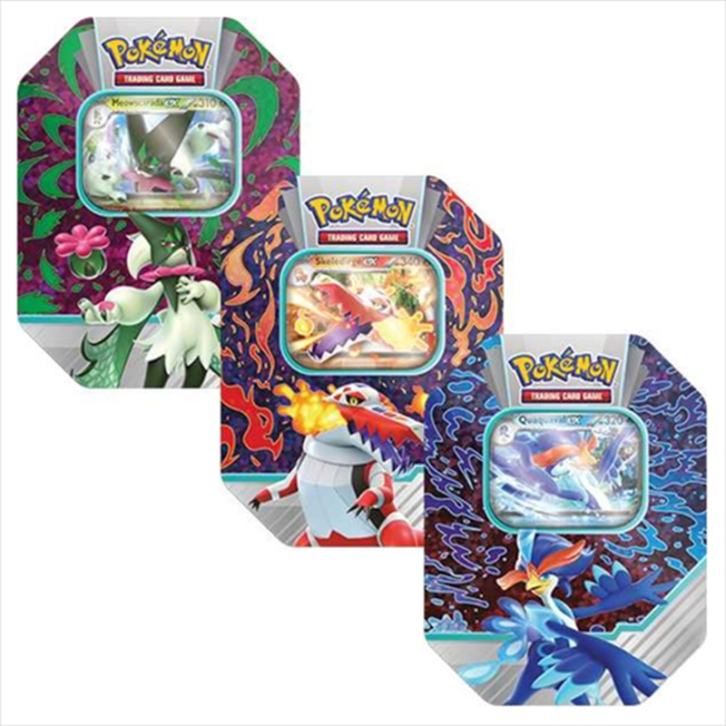 Product image: Pkm - pokemon - paldea partners ex tin - 4 booster packs - 1 promo card - design selected at random, , medium-null