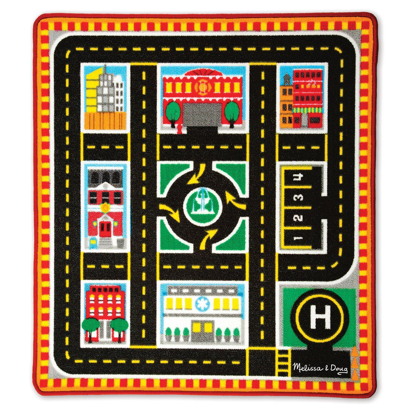 Melissa & doug 19406 round the city rescue rug & vehicle set image number null